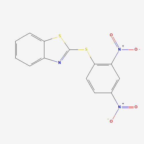 2-(2,4-dinitrophenyl)sulfanyl-1,3-benzothiazole (CAS: 4230-91-5) - Chemical Structure and Molecular Formula 