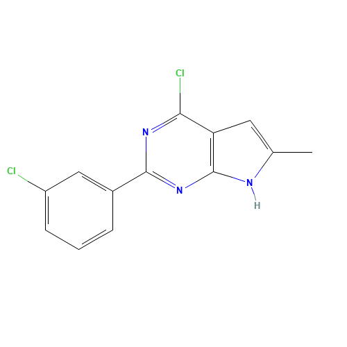 4-chloro-2-(3-chlorophenyl)-6-methyl-7H-pyrrolo[2,3-d]pyrimidine (CAS: 541503-98-4) - Related Chemical Product