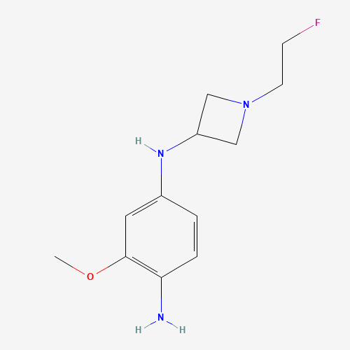 4-N-[1-(2-fluoroethyl)azetidin-3-yl]-2-methoxybenzene-1,4-diamine (CAS: 1375465-27-2) - Chemical Structure and Molecular Formula 