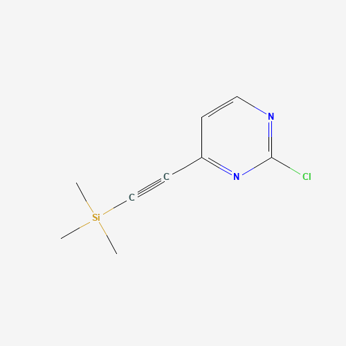 2-(2-chloropyrimidin-4-yl)ethynyl-trimethylsilane (CAS: 37972-23-9) - Chemical Structure and Molecular Formula 
