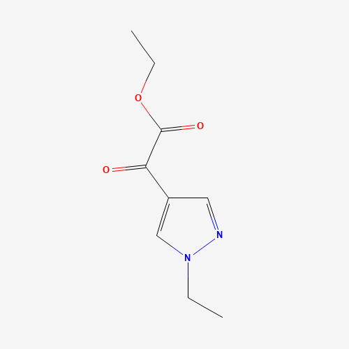 ethyl 2-(1-ethylpyrazol-4-yl)-2-oxoacetate (CAS: 1235995-82-0) - Chemical Structure and Molecular Formula 
