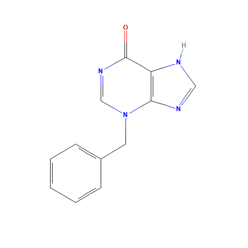 3-benzyl-7H-purin-6-one (CAS: 3649-39-6) - Chemical Structure and Molecular Formula 