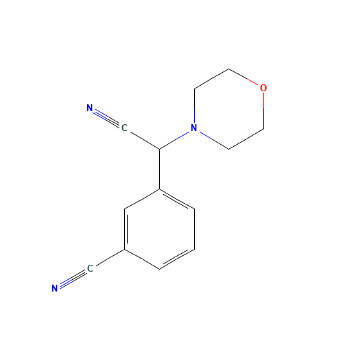 3-[cyano(morpholin-4-yl)methyl]benzonitrile (CAS: 123567-58-8) - Chemical Structure and Molecular Formula 