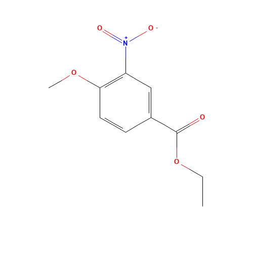 ethyl 4-methoxy-3-nitrobenzoate (CAS: 16357-47-4) - Chemical Structure and Molecular Formula 