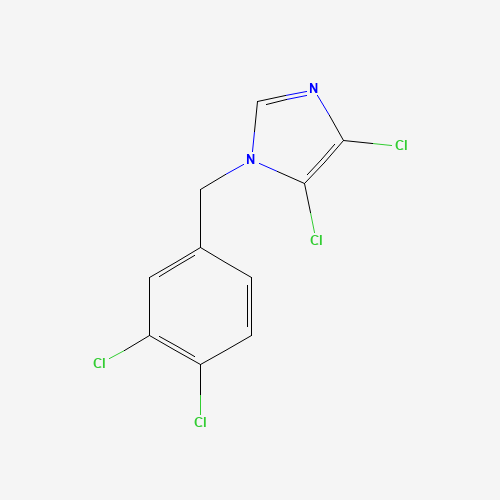 4,5-dichloro-1-[(3,4-dichlorophenyl)methyl]imidazole (CAS: 326901-28-4) - Chemical Structure and Molecular Formula 