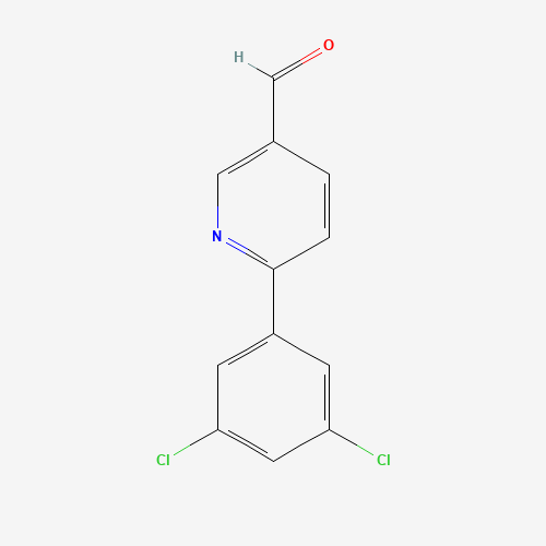 6-(3,5-dichlorophenyl)pyridine-3-carbaldehyde (CAS: 898796-01-5) - Chemical Structure and Molecular Formula 