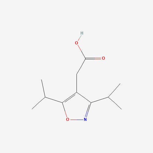 2-[3,5-di(propan-2-yl)-1,2-oxazol-4-yl]acetic acid (CAS: 959863-60-6) - Chemical Structure and Molecular Formula 