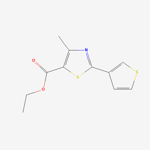 ethyl 4-methyl-2-thiophen-3-yl-1,3-thiazole-5-carboxylate (CAS: 56421-75-1) - Chemical Structure and Molecular Formula 