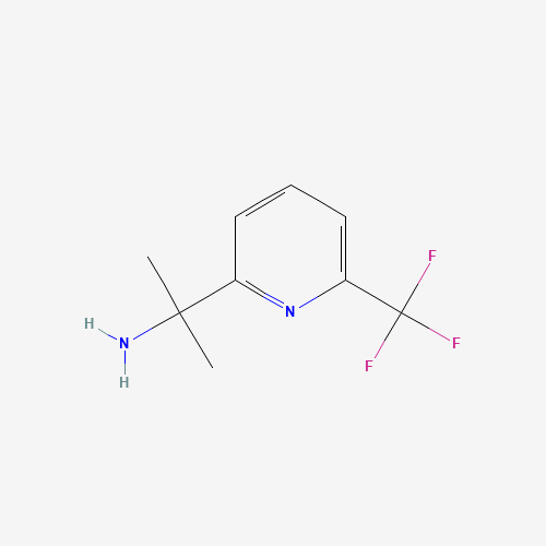 2-[6-(trifluoromethyl)pyridin-2-yl]propan-2-amine (CAS: 1192356-25-4) - Chemical Structure and Molecular Formula 