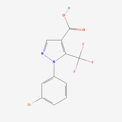 1-(3-bromophenyl)-5-(trifluoromethyl)pyrazole-4-carboxylic acid (CAS: 1156995-17-3) - Chemical Structure and Molecular Formula 