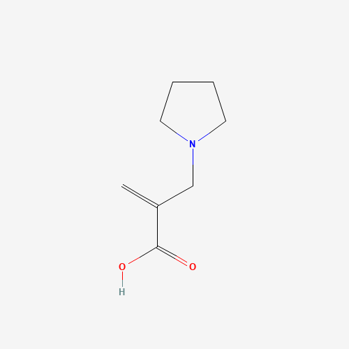 2-(pyrrolidin-1-ylmethyl)prop-2-enoic acid (CAS: 163079-95-6) - Chemical Structure and Molecular Formula 