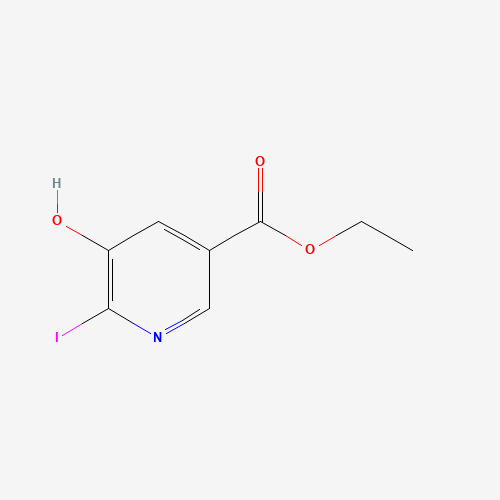 ethyl 5-hydroxy-6-iodopyridine-3-carboxylate (CAS: 59288-40-3) - Chemical Structure and Molecular Formula 