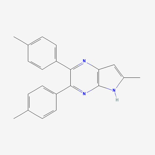 6-methyl-2,3-bis(4-methylphenyl)-5H-pyrrolo[2,3-b]pyrazine (CAS: 1447770-38-8) - Chemical Structure and Molecular Formula 