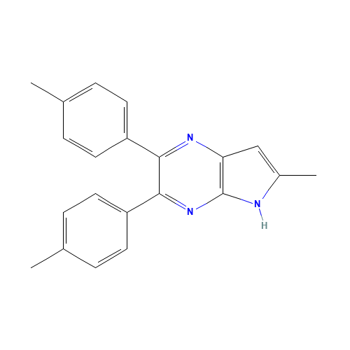6-methyl-2,3-bis(4-methylphenyl)-5H-pyrrolo[2,3-b]pyrazine (CAS: 1447770-38-8) - Chemical Structure and Molecular Formula 