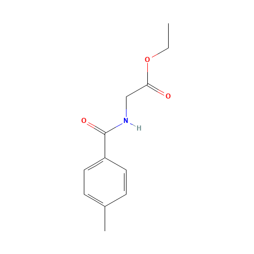 ethyl 2-[(4-methylbenzoyl)amino]acetate (CAS: 122081-29-2) - Chemical Structure and Molecular Formula 