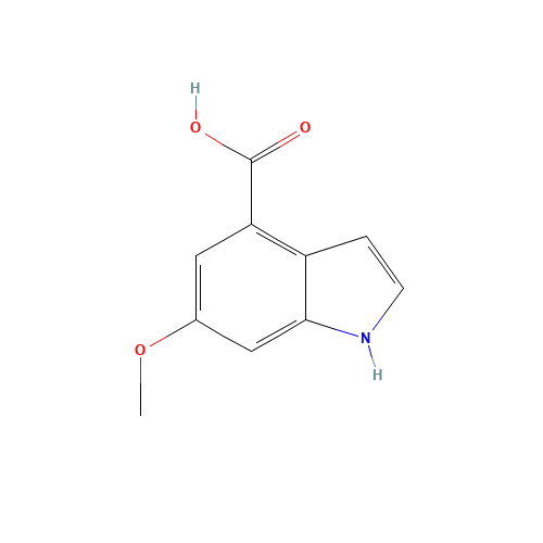 6-methoxy-1H-indole-4-carboxylic acid (CAS: 885520-60-5) - Chemical Structure and Molecular Formula 