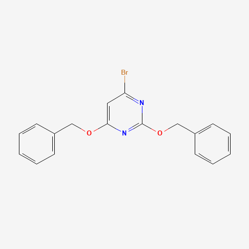 4-bromo-2,6-bis(phenylmethoxy)pyrimidine (CAS: 70523-27-2) - Chemical Structure and Molecular Formula 