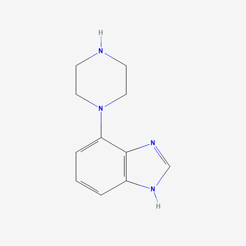 4-piperazin-1-yl-1H-benzimidazole (CAS: 247083-21-2) - Chemical Structure and Molecular Formula 