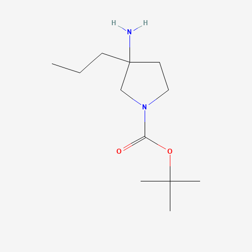 tert-butyl 3-amino-3-propylpyrrolidine-1-carboxylate (CAS: 1443741-48-7) - Chemical Structure and Molecular Formula 