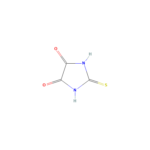 2-sulfanylideneimidazolidine-4,5-dione (CAS: 496-89-9) - Chemical Structure and Molecular Formula 