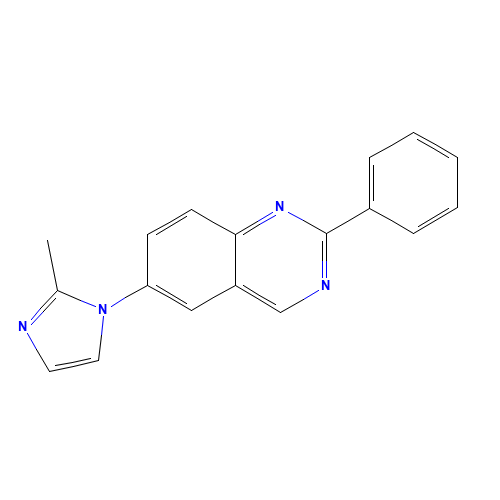 6-(2-methylimidazol-1-yl)-2-phenylquinazoline (CAS: 1201902-00-2) - Chemical Structure and Molecular Formula 