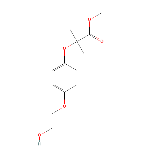 methyl 2-ethyl-2-[4-(2-hydroxyethoxy)phenoxy]butanoate (CAS: 653563-87-2) - Related Chemical Product