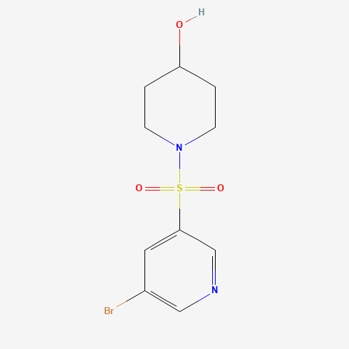 1-(5-bromopyridin-3-yl)sulfonylpiperidin-4-ol (CAS: 1086064-87-0) - Chemical Structure and Molecular Formula 