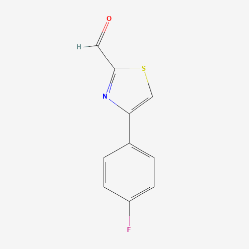 4-(4-fluorophenyl)-1,3-thiazole-2-carbaldehyde (CAS: 383142-69-6) - Chemical Structure and Molecular Formula 