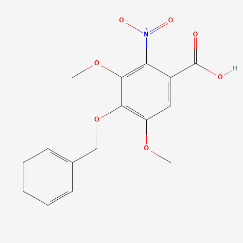 3,5-dimethoxy-2-nitro-4-phenylmethoxybenzoic acid (CAS: 27065-72-1) - Chemical Structure and Molecular Formula 
