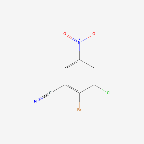 2-bromo-3-chloro-5-nitrobenzonitrile (CAS: 1426805-54-0) - Chemical Structure and Molecular Formula 
