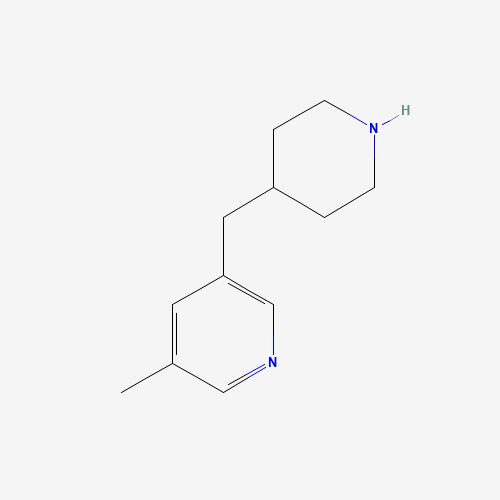 3-methyl-5-(piperidin-4-ylmethyl)pyridine (CAS: 1225218-74-5) - Chemical Structure and Molecular Formula 