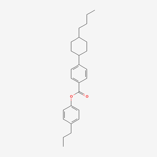 (4-propylphenyl) 4-(4-butylcyclohexyl)benzoate (CAS: 96155-68-9) - Chemical Structure and Molecular Formula 