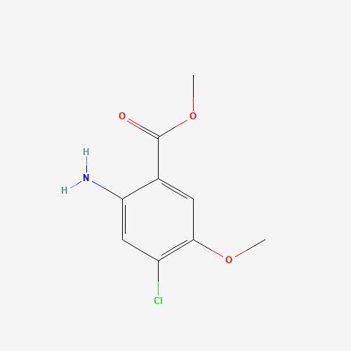 methyl 2-amino-4-chloro-5-methoxybenzoate (CAS: 181434-36-6) - Chemical Structure and Molecular Formula 