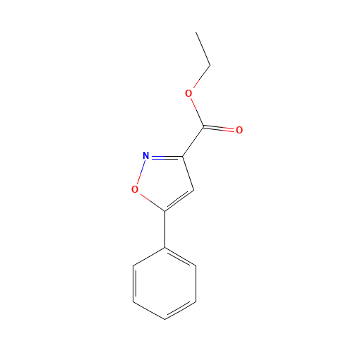 ethyl 5-phenyl-1,2-oxazole-3-carboxylate (CAS: 7063-99-2) - Chemical Structure and Molecular Formula 
