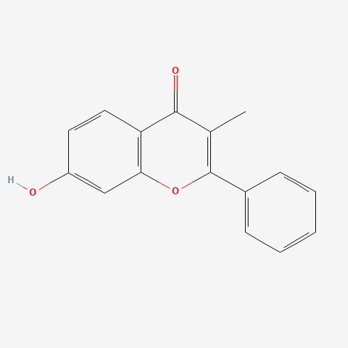 7-hydroxy-3-methyl-2-phenylchromen-4-one (CAS: 18651-15-5) - Chemical Structure and Molecular Formula 