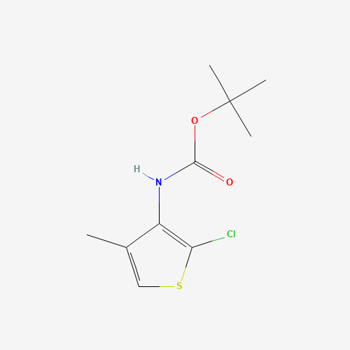 tert-butyl N-(2-chloro-4-methylthiophen-3-yl)carbamate (CAS: 1097629-79-2) - Chemical Structure and Molecular Formula 