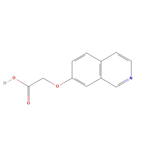 2-isoquinolin-7-yloxyacetic acid (CAS: 86235-60-1) - Chemical Structure and Molecular Formula 