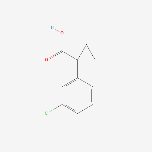 1-(3-chlorophenyl)cyclopropane-1-carboxylic acid (CAS: 124276-34-2) - Chemical Structure and Molecular Formula 