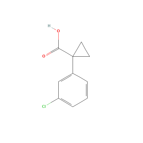 1-(3-chlorophenyl)cyclopropane-1-carboxylic acid (CAS: 124276-34-2) - Chemical Structure and Molecular Formula 