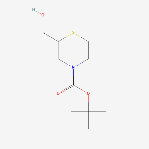 tert-butyl 2-(hydroxymethyl)thiomorpholine-4-carboxylate (CAS: 911223-24-0) - Chemical Structure and Molecular Formula 