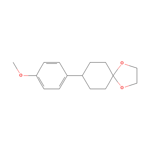 8-(4-methoxyphenyl)-1,4-dioxaspiro[4.5]decane (CAS: 5309-15-9) - Chemical Structure and Molecular Formula 
