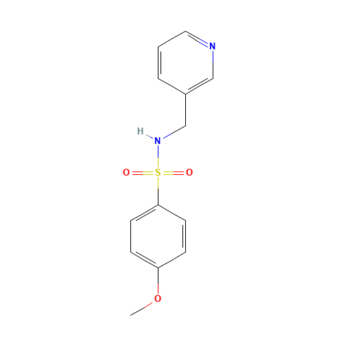 4-methoxy-N-(pyridin-3-ylmethyl)benzenesulfonamide (CAS: 206258-93-7) - Chemical Structure and Molecular Formula 