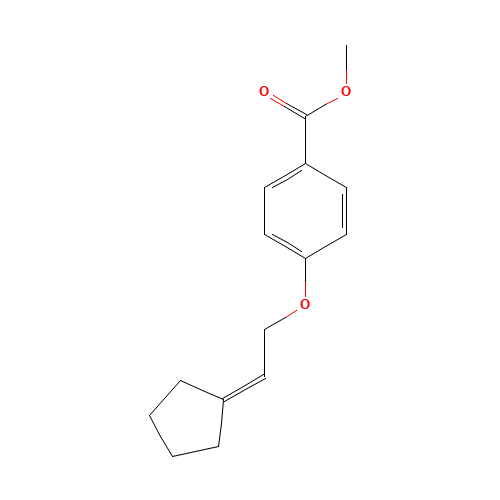 methyl 4-(2-cyclopentylideneethoxy)benzoate (CAS: 1142229-39-7) - Chemical Structure and Molecular Formula 