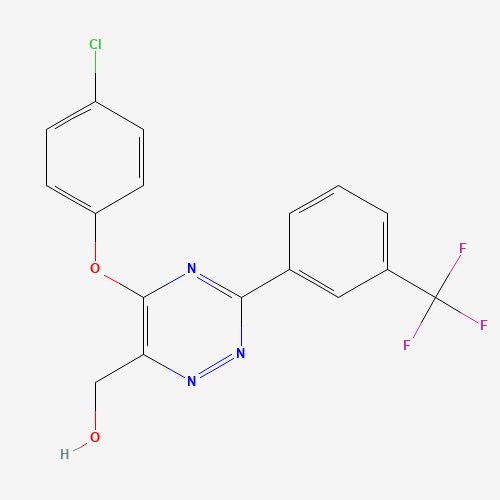 [5-(4-chlorophenoxy)-3-[3-(trifluoromethyl)phenyl]-1,2,4-triazin-6-yl]methanol (CAS: 921620-31-7) - Chemical Structure and Molecular Formula 