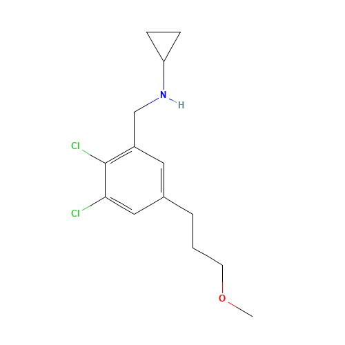 N-[[2,3-dichloro-5-(3-methoxypropyl)phenyl]methyl]cyclopropanamine (CAS: 921630-31-1) - Related Chemical Product
