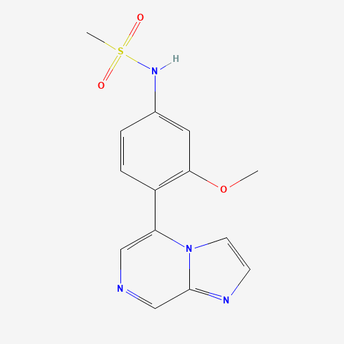 N-(4-imidazo[1,2-a]pyrazin-5-yl-3-methoxyphenyl)methanesulfonamide (CAS: 1357094-43-9) - Chemical Structure and Molecular Formula 