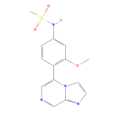 N-(4-imidazo[1,2-a]pyrazin-5-yl-3-methoxyphenyl)methanesulfonamide (CAS: 1357094-43-9) - Related Chemical Product