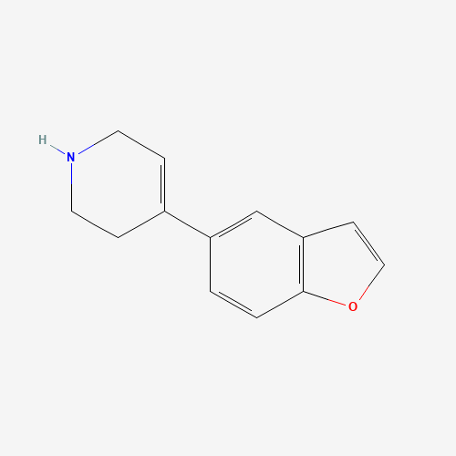 4-(1-benzofuran-5-yl)-1,2,3,6-tetrahydropyridine (CAS: 158984-63-5) - Chemical Structure and Molecular Formula 
