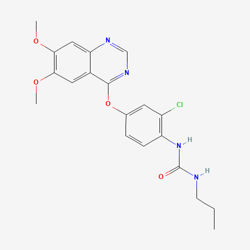 1-[2-chloro-4-(6,7-dimethoxyquinazolin-4-yl)oxyphenyl]-3-propylurea (CAS: 286370-15-8) - Related Chemical Product