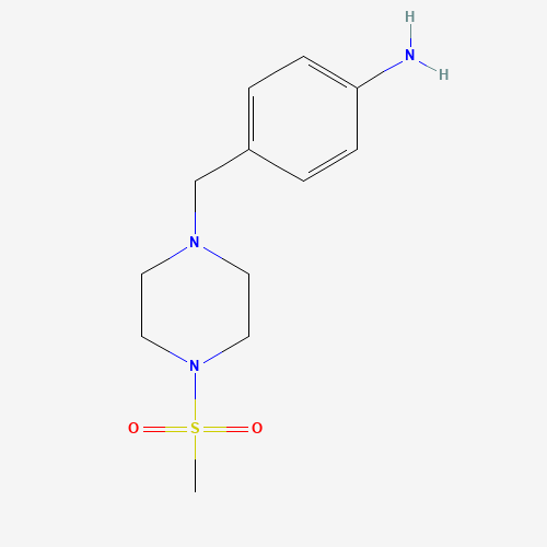 4-[(4-methylsulfonylpiperazin-1-yl)methyl]aniline (CAS: 328058-21-5) - Chemical Structure and Molecular Formula 
